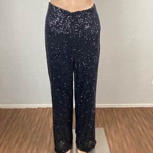 Gianni Bini Black Sequin High Waisted Pants Size Small